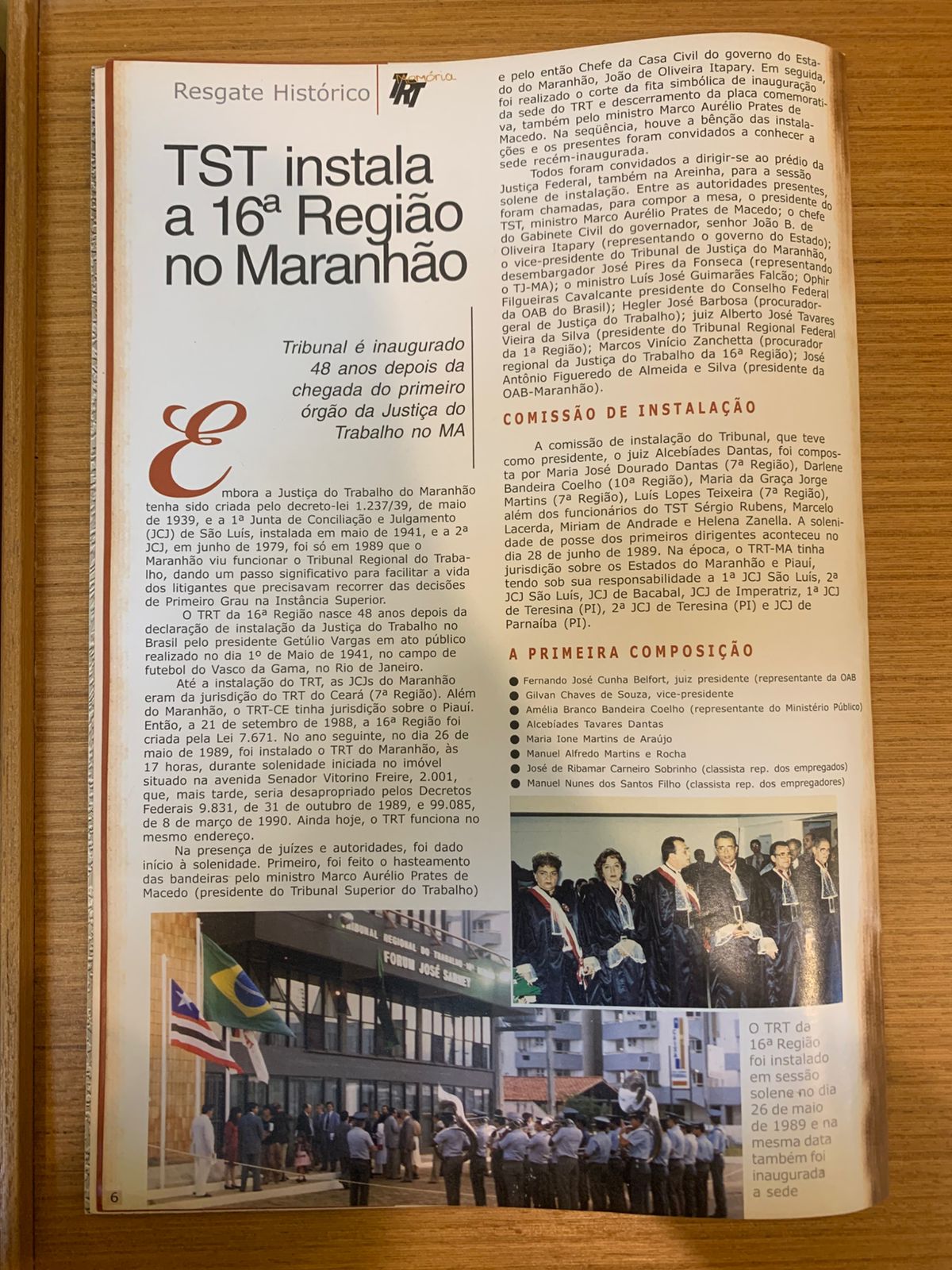 Revista do TRT - MA, digitalizada, com letras na cor preta