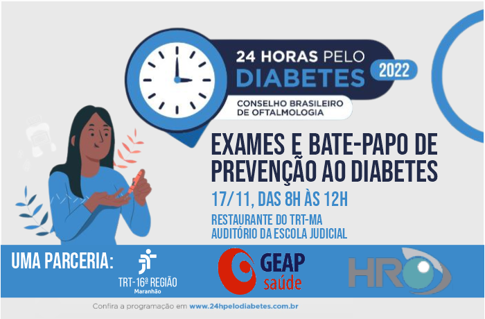 24h pelo Diabetes: CBO mobiliza mais uma edição para conscientizar sobre  doença que pode causar a cegueira