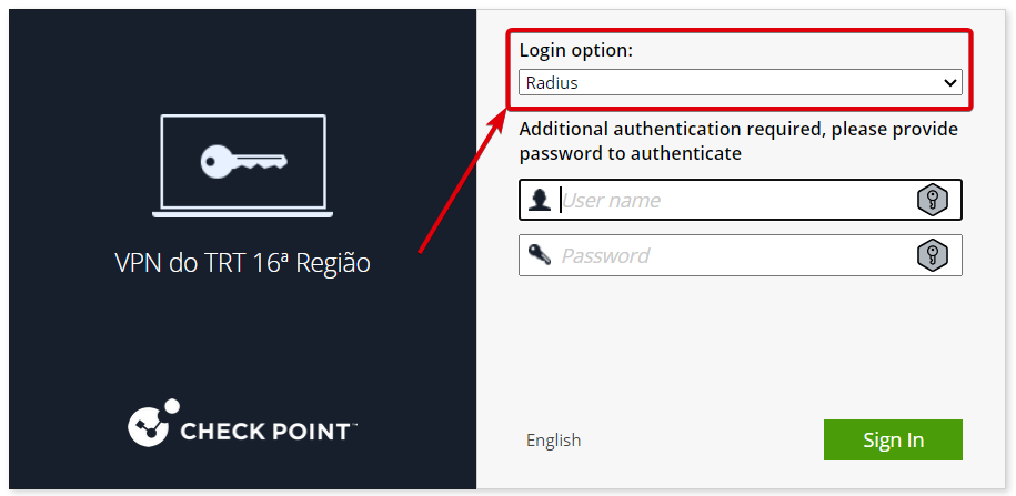 Tela final de conexão VPN estabelecida