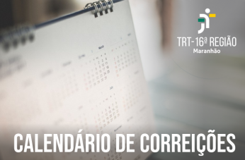 artte feita com imagem de um calendário e a informação: Calendário de Correições
