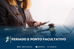 Arte com destaque para a informação: FERIADO E PONOTO FACULTATIVO
