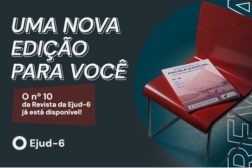 Arte mostra a imagem de uma revista sobre uma cadeira vermelha. Ao lado a informação: Uma nova edição para você.
