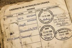 Imagem feita por IA mostra uma caderneta de vacinação antiga