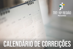 artte feita com imagem de um calendário e a informação: Calendário de Correições