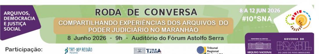 Arte colorida com o destaque ao centro RODA DE CONVERSA, ARQUIVO, DEMOCRACIA E JUSTIÇA SOCIAL