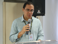 Allan abriu o evento e disse que a Ejud16 manteve as temáticas qualidade de vida e crescimento pessoal