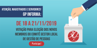Eleição para o Comitê Local de Gestão de Pessoas ocorre até a próxima quinta-feira (21)