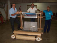 Avanir Tonello, Luiz Pires e Luiz Cardoso criaram o carro dos Flintstones