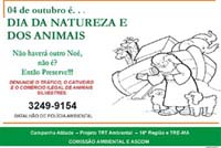 Cartaz da Campanha Atitude estimula a denúnica de tráfico e cativeiro de animais silvestres