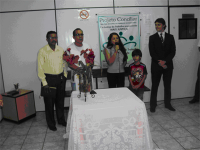 Pastor Melquíades (e), Padre Almir, servidora Elaine e o juiz Bruno Motejunas