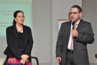 O diretor da Escola Judicial, des. James Magno Araújo, apresentou a juíza Maria Zuíla Dutra (PA)