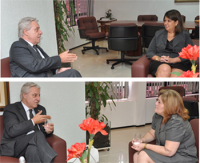 Corregedor-geral com a presidente e a vice-presidente do TRT, desembargadoras  Márcia Andrea Farias e Ilka Esdra