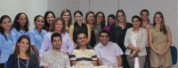 Magistradas Liliana Bouéres (TRT), Fernanda Flanklin e Ângela Mota Luna (VT de Imperatriz), com os servidores