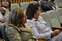 Desembargadoras Márcia Andrea Farias da Silva e Ilka Esdra Silva Araújo, na 5ª Reunião do Coleprecor, que ocorreu em agosto deste ano, em Brasília