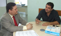 Juiz auxiliar de Precatório, Maurilio Neris e o prefeito  Antônio da Cruz Figueiras Júnior