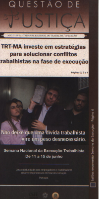 Ascom do TRT-MA produz jornal especial sobre Semana da Execução