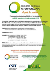 CSJT e MMA promovem curso sobre contratações sustentáveis