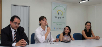 Promotor Marcio Tadeu Marques (e), juízes Bruno Motejunas e Socorro Almeida e a procuradora do Trabalho Virgínia Saldanha