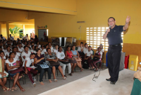 Des. James Magno, patrocinador do TRT na Escola, faz palestra na UI Vila Embratel