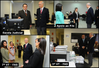 Ministro Ives Gandra Filho visitou a Escola Judicial e FAS