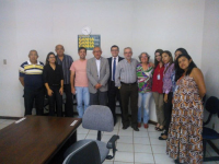 Des. Luiz Cosmo, equipe correicional e servidores da VT de Açailândia.