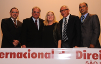 Da esquerda para a direita: des. James Magno, min. Maurício Godinho, des. Ilka Esdra, des. Luiz Cosmo e juiz Carlos Gustavo.