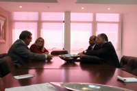 Da esquerda para a direita: diretor Antônio Carlos Borges, desembargadora Ilka Esdra, interventor Nivaldo Nunes e gerente Marçal Silva Neto.