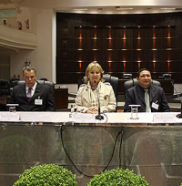 Desembargadores Cássio Colombo Filho, Rosemarie Diedrichs Pimpão e Luís José de Jesus Ribeiro.