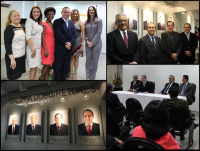 Equipe EJud; homenageados; galeria de diretores; mesa de honra.