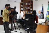 Ministro corregedor-geral da Justiça do Trabalho recebe a imprensa maranhense no TRT-MA