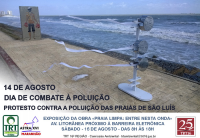Comissão Ambiental do TRT-MA protesta contra poluição das praias