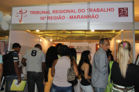No primeiro dia, o estande do TRT contava com mais de trezentos visitantes.