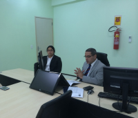Corregedor James Magno e juíza Érika Dovera no encerramento da correição