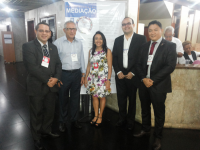 Magistrados James Magno, Luiz Cosmo, Socorro Almeida e Eduardo Evangelista com o promotor de Justiça do Maranhão Cassius Chai
