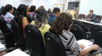 Desembargador Gerson de Oliveira em evento da Escola Judicial do TRT-MA.