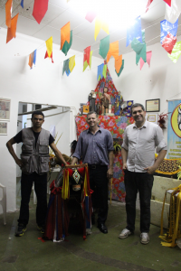 Da esquerda para a direita: André Pinto, Apolifran Cumaru e Alexandre Matula, componentes da equipe da TV TST.