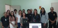 Desembargadora Solange Cordeiro, a juíza Érika Dovera e as equipes da Correição e da VT de Presidente Dutra