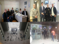 Juiz Bruno e servidores Marlon e Paulo Roberto conheceram o trabalho da Coordenadoria de Segurança do TRT-SP