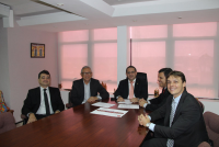 Procurador Maurício Lima; desembargadores Luiz Cosmo e James Magno; advogado Guilherme Zagallo e juiz Bruno Motejunas
