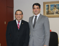 Desembargador James Magno e advogado Thiago Diaz.