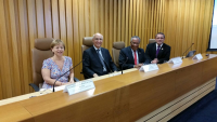 Desembargadora Beatriz Pereira; ministro Ives Gandra Filho; desembargadores Lorival dos Santos e James Magno