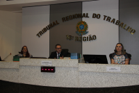 Desembargador James Magno, ministra Kátia Arruda e advogada Cláudia Pereira avaliaram nove candidatos