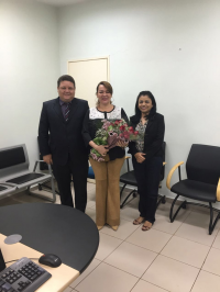Desembargadora Solange Castro Cordeiro, juiz titular Maurílio Néris e  e juíza substituta Angelina Moreira.