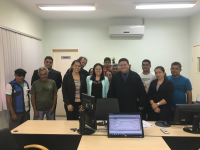 Juiz Maurílio acompanhado da chefe de audiência da VT, Elaine Pereira, das partes processuais e advogados