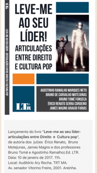 Presidente do TRT-MA lança livro sobre Direito e Cultura Pop