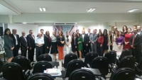 Desembargadora Solange Castro Cordeiro (ao centro) e juízes das Varas do Trabalho da 16ª Região.
