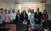 Desembargadora Solange Cordeiro, juiz Luznard Cardoso e servidores da VT de Bacabal e da Corregedoria