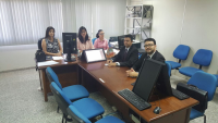 Procuradora Renata, juíza Márcia,  servidora Maria Bethânia, secretário José Antonio e procurador Bruno