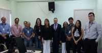 Desembargadora Solange; juiz Jedson (ao centro) e servidores da VT e da Corregedoria