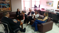 Desembargador James Magno recebeu Lucenita Pereira, Cide Araújo, Sérgio Almeida e Helena Mendes em visita oficial da Caixa